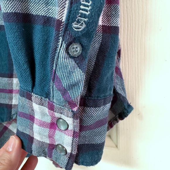 Cruel Girl Plaid Pearl Snap Shirt – Western Button Down Large - Picture 9 of 12